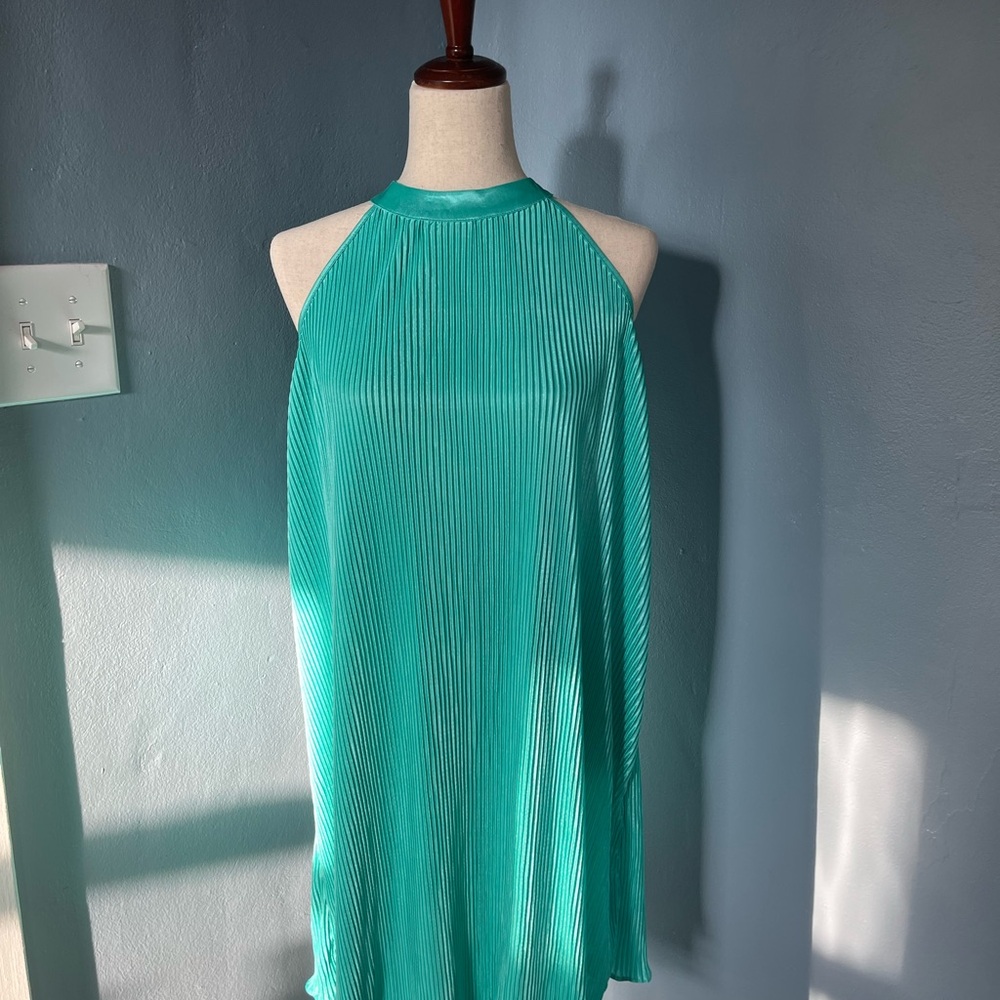 She + Sky Teal Mini Dress